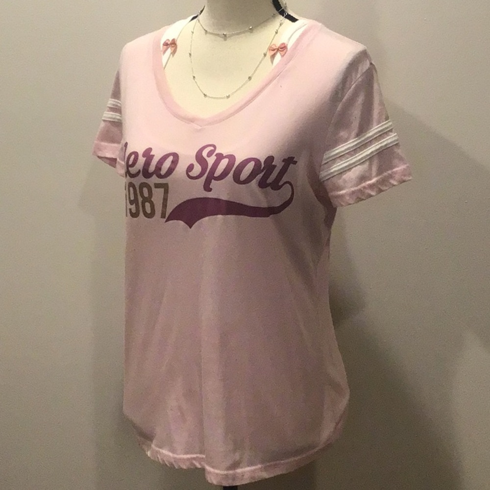 Soft vintage aero sport pink tee